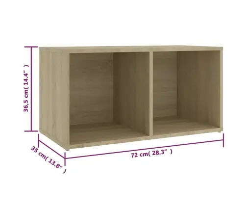 Telerikapid 2 Tk, Sonoma Tamm, 72X35X36,5 cm Tehispuit