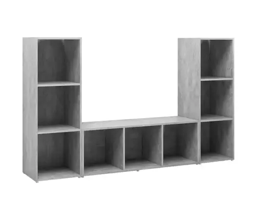 Televizoriaus Spintelės, 3Vnt., Pilkos, 107X35X37cm Mdp
