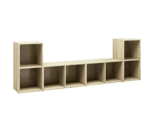 Tv Plaukti, 4 Gb., Ozolkoka Krāsa, 72X35X36,5 Cm Vidaxl
