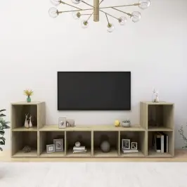 Tv Plaukti, 4 Gb., Ozolkoka Krāsa, 72X35X36,5 Cm Vidaxl