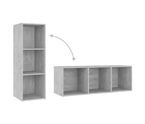 3-Osaline Telerikappide Komplekt, Betoonhall, Puitlaastplaat