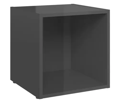 8-Daļīgs Tv Plauktu Komplekts, Spīdīgi Pelēks Inženierijas Koks Vidaxl