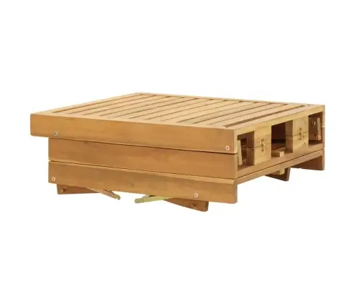 Sulankstomas Saulės Gultas Su Čiužinuku, Kreminis, Akacija