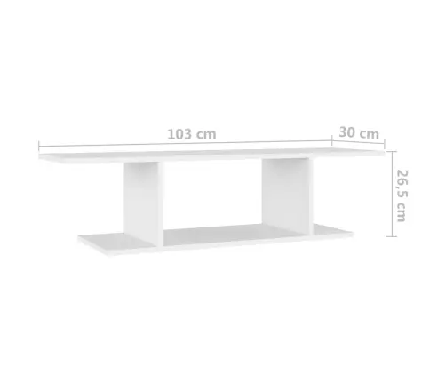 Seina Telerikapp, Valge, 103 X 30 X 26,5 Cm