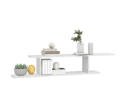 Sienas Tv Skapītis, Balts, 125X18X23 Cm, Inženierijas Koks Vidaxl