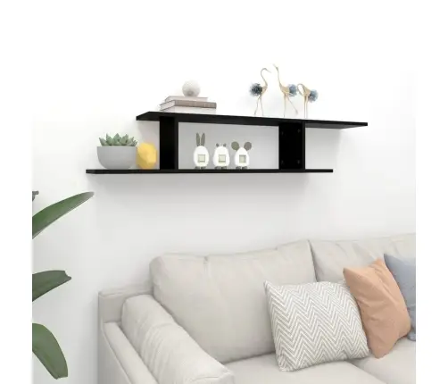 Sienas Tv Skapītis, Melns, 125X18X23 Cm, Inženierijas Koks Vidaxl