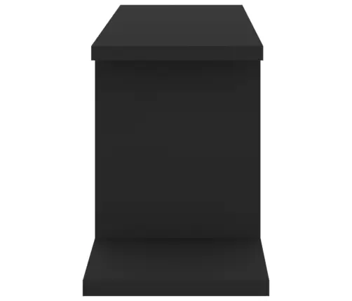 Sienas Tv Skapītis, Melns, 125X18X23 Cm, Inženierijas Koks Vidaxl