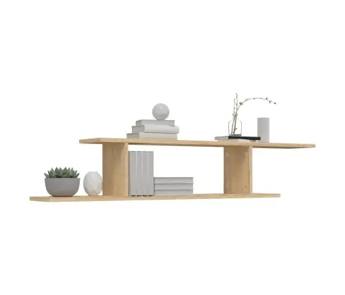 Sienas Tv Skapītis, Koka Krāsa, 125X18X23 Cm, Inženierijas Koks Vidaxl