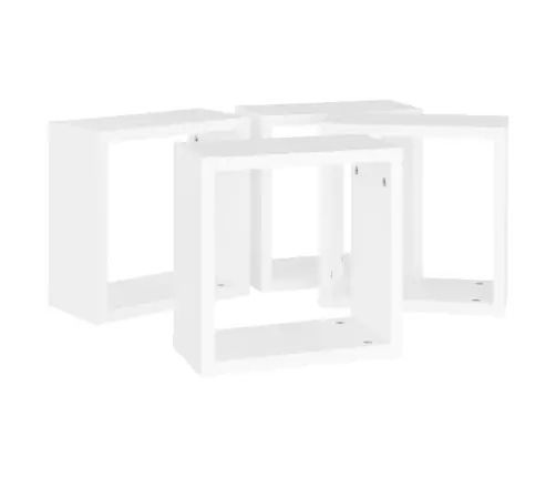 Kuubikukujulised Seinariiulid 4 Tk, Valge, 30 X 15 X 30 Cm
