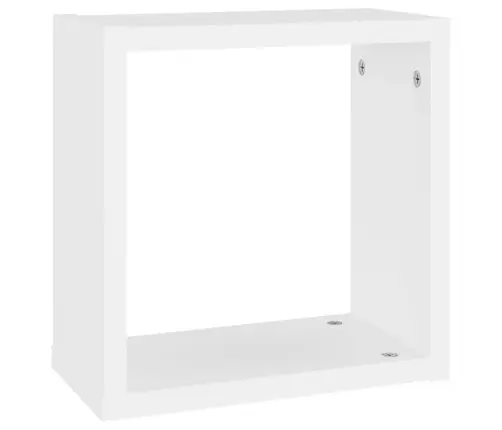 Kuubikukujulised Seinariiulid 4 Tk, Valge, 30 X 15 X 30 Cm