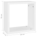 Kuba Formas Sienas Plaukti, 6 Gab., Balti, 30X15X30 Cm Vidaxl