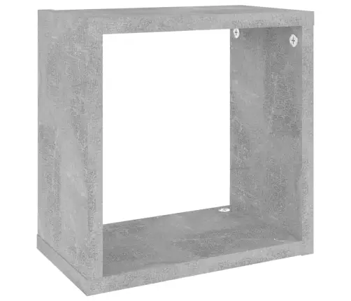 Kuubikukujulised Seinariiulid 2 Tk, Betoonhall, 26X15X26 Cm