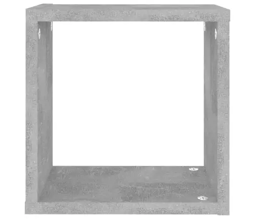 Kuba Formas Sienas Plaukti, 4 Gab., Betona Pelēki, 26X15X26 Cm Vidaxl