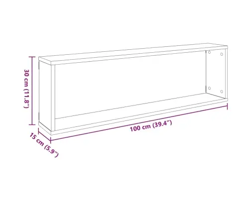 Sienas Plaukti, 2 Gab., Ozolkoka 100X15X30Cm Inženierijas Koks Vidaxl
