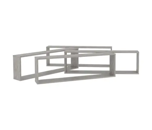 Sienas Plaukti, 4 Gb., Betonpelēki, 100X15X30 Cm Vidaxl