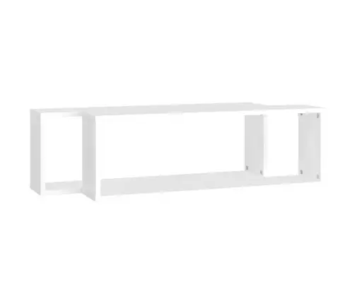 Sieninės Lentynos, 2Vnt., Baltos, 80X15X26,5Cm Apdirbta Mediena