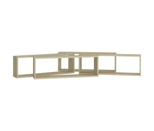 Sienas Plaukti, 4 Gab., Ozolkoka 80X15X26,5Cm Inženierijas Koks Vidaxl