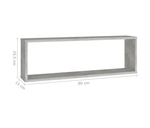 Kuubikujulised Seinariiulid 2 Tk Sonoma 80X15X26,5 Cm Tehispuit
