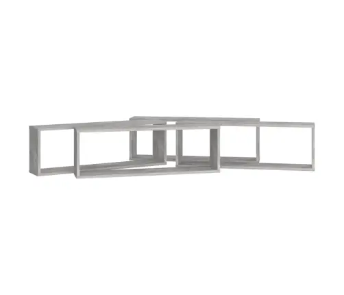 Sieninės Lentynos, 4Vnt., Betono, 80X15X26,5cm Mediena