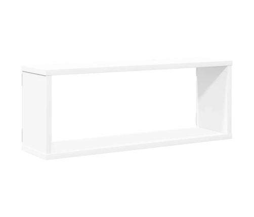 Kuba Formas Sienas Plaukti, 4 Gab., Balti, 60X15X23 Cm Vidaxl