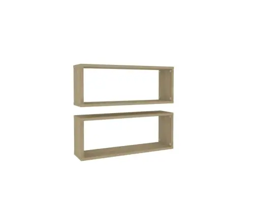 Kuubikukujulised Seinariiulid 2 Tk, Sonoma Tamm, 60X15X23 Cm