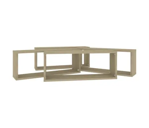 Kuubikukujulised Seinariiulid 4 Tk, Sonoma Tamm, 60X15X23 Cm