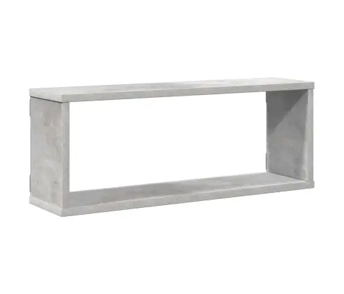 Sieninės Lentynos, 4Vnt., Betono, 60X15X23cm Apdirbta Mediena