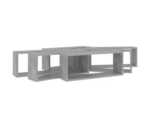 Kuba Formas Sienas Plaukti, 6 Gab., Betonpelēki, 60X15X23 Cm Vidaxl