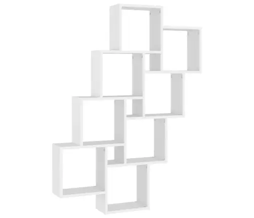 Kuubikukujuline Seinariiul, Valge, 90X15X119 cm Puitlaastplaat