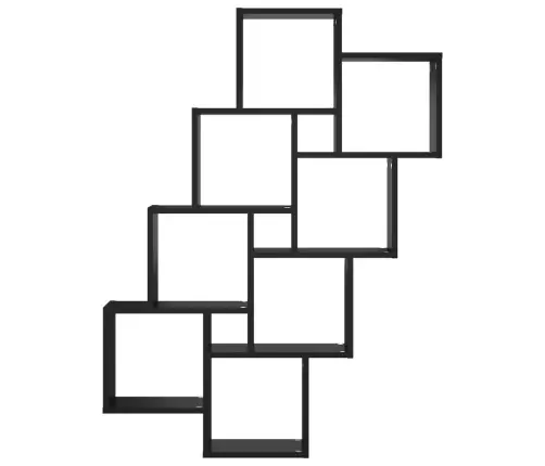 Sieninė Lentyna, Juodos Spalvos, 90X15X119cm Apdirbta Mediena