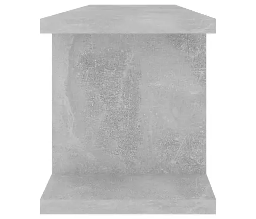 Sienas Plaukti, 2 Gab., 75X18X20 Cm, Betonpelēki, Koks Vidaxl