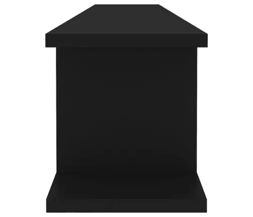 Sienas Plaukti, 2 Gab., 105X18X20 Cm, Melni, Inženierijas Koks Vidaxl