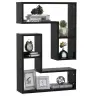Seinariiulid 2 Tk, Must, 50X15X50 cm Puitlaastplaat