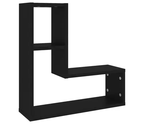 Seinariiulid 2 Tk, Must, 50X15X50 cm Puitlaastplaat
