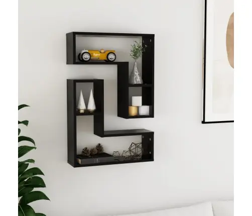 Seinariiulid 2 Tk, Must, 50X15X50 cm Puitlaastplaat