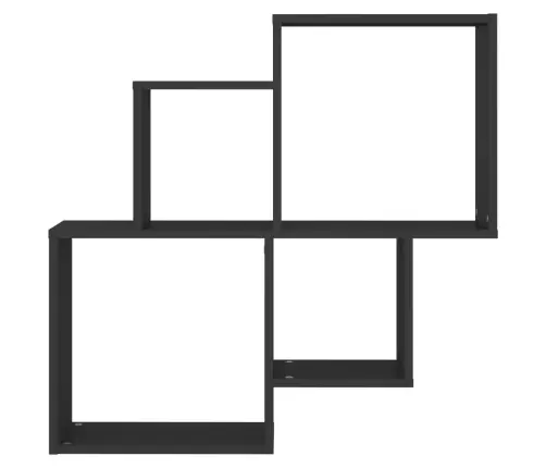 Kuba Formas Sienas Plaukts, Melns, 80X15X78,5 Cm Vidaxl Kuba Formas Sienas Plaukts, Melns, 80X15X78,5 Cm Vidaxl