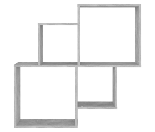 Kuba Formas Sienas Plaukts, Betona Pelēks, 80X15X78,5 Cm Vidaxl