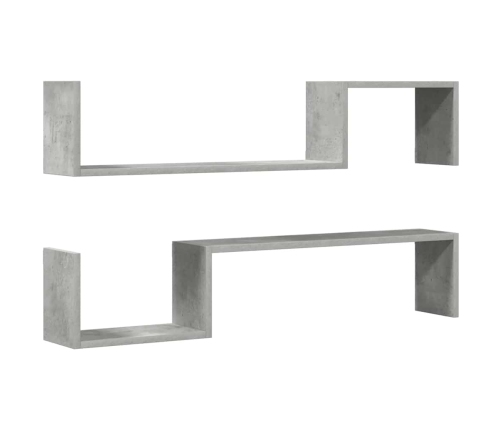Seinariiulid 2 Tk, Betoonhall, 100X15X20 cm Tehispuit