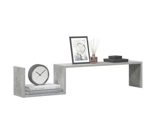 Seinariiulid 2 Tk, Betoonhall, 100X15X20 cm Tehispuit