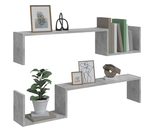 Seinariiulid 2 Tk, Betoonhall, 100X15X20 cm Tehispuit
