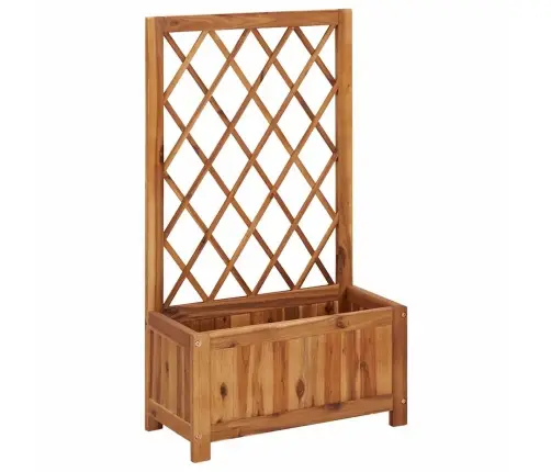 Augstā Puķu Kaste Ar Špaleru, Akācijas Masīvkoks Vidaxl