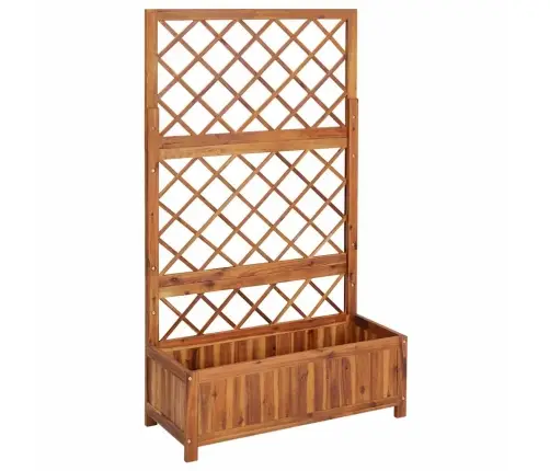 Augstā Puķu Kaste Ar Špaleru, 85X38X150 Cm, Akācijas Masīvkoks Vidaxl