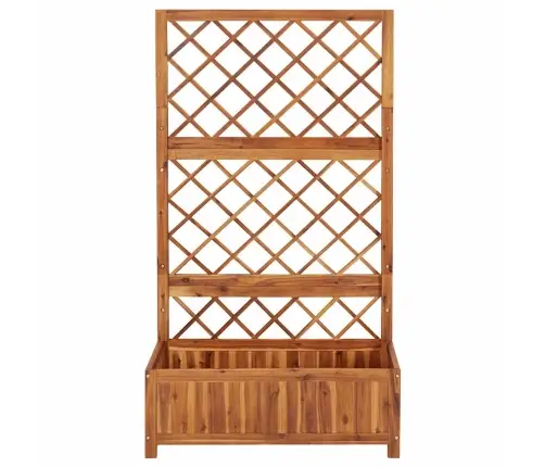 Augstā Puķu Kaste Ar Špaleru, 85X38X150 Cm, Akācijas Masīvkoks Vidaxl