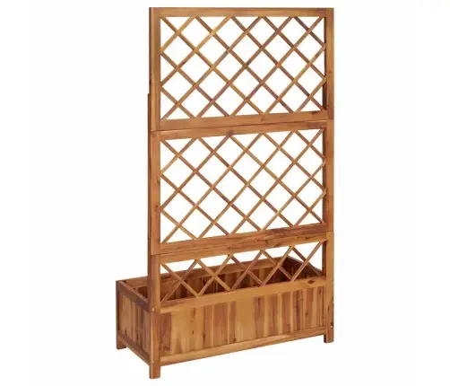 Augstā Puķu Kaste Ar Špaleru, 85X38X150 Cm, Akācijas Masīvkoks Vidaxl