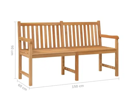 Dārza Sols, 150 Cm, Masīvs Tīkkoks Vidaxl