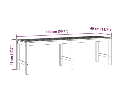 Dārza Sols, 150 Cm, Masīvs Tīkkoks Vidaxl