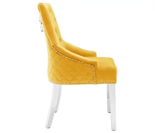 Virtuves Krēsli, 2 Gab., Dzeltens Samts Vidaxl