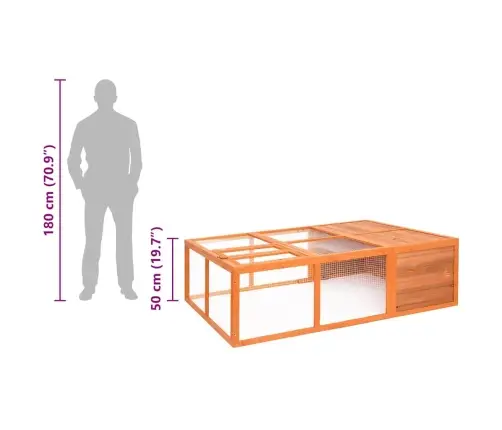 Dārza Dzīvnieku Būris, 150X100X50 Cm, Egles Masīvkoks Vidaxl