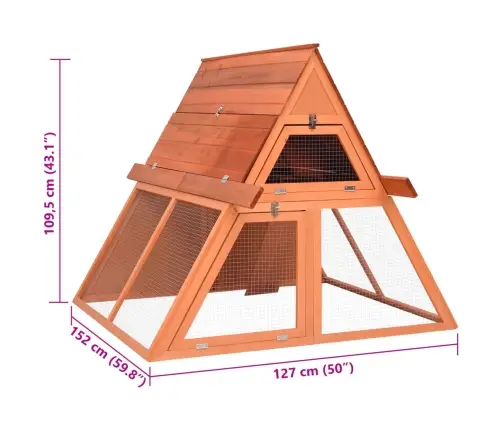 Trušu Būris, 152X127X109,5 Cm, Egles Masīvkoks Vidaxl