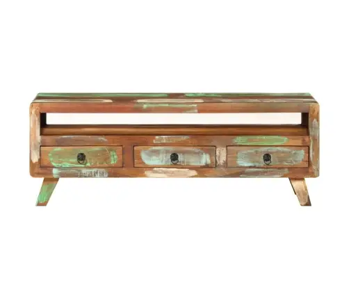 Tv Skapītis, Daudzkrāsains, 110X30X40 Cm, Pārstrādāts Masīvkoks Vidaxl